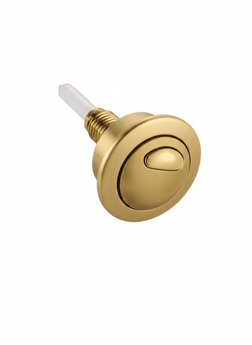 Brushed brass push button - brass,